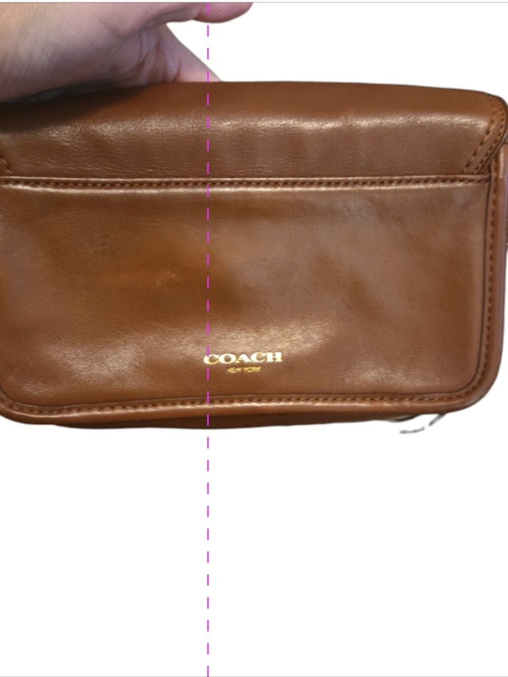 Vintage 2012 Coach Legacy Penny Cognac Crosbody W/ Cross Turnlock (Style) 19914 - Picture 5 of 12